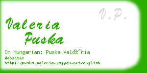 valeria puska business card